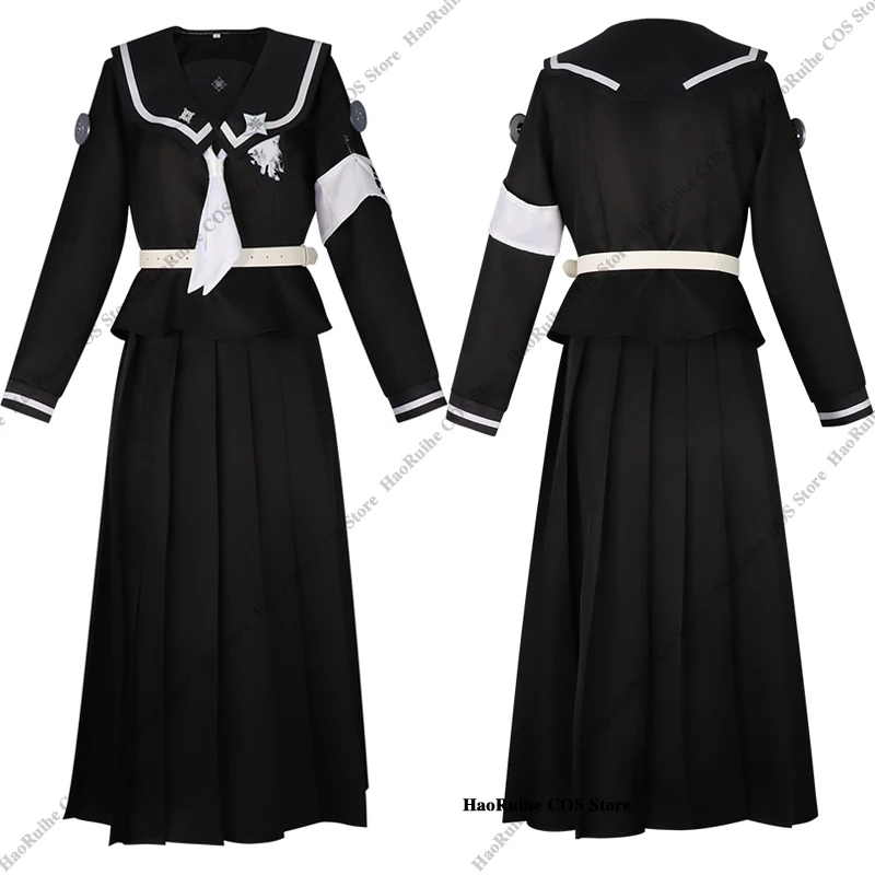 Tsukumo Kako Sizuhara Hiruko conjunto de vestido de abrigo para mujer, traje de disfraz de Cosplay, traje de Halloween de la última Academia de Defensa