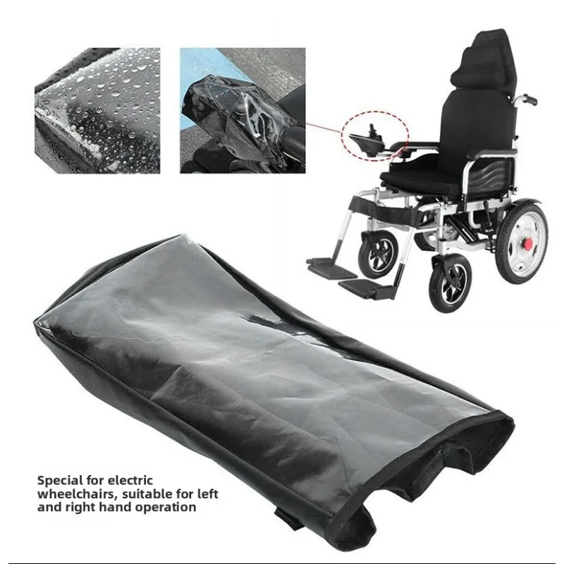 غطاء عصا التحكم للكرسي المتحرك الكهربائي الشفاف المقاوم للماء والرياح لجميع الأحوال الجوية، درع واقٍ للمعاقين لكبار السن والمعاقين #3