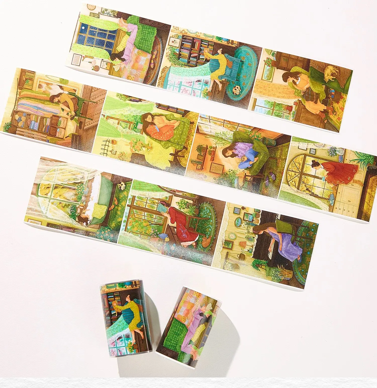 

594 WT [One-day Vacation Plan] Washi Die-free Cutting 7.3x100cm Hand Ledger Tape Separate Packing