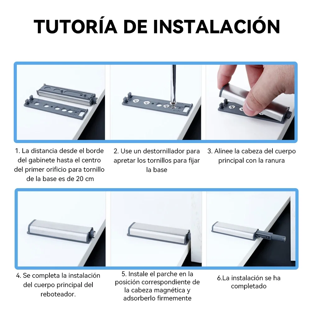 10 Pack Magnetic Push Latches for Cabinets Push to Open Cabinet Hardware Push Touch Latch Kitchen Door Push image 4