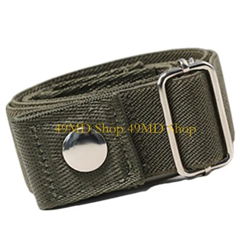 

49MD Waist Shaper Belt Elastic Pants Belt Button Fastener All Age Lazy Waistband