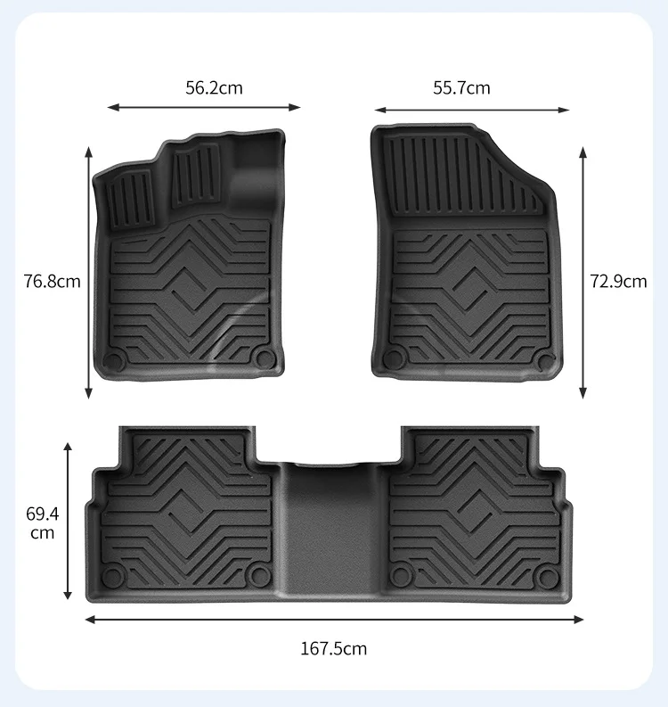 3D High-Edge TPE Car Mats for 2023–2026 Geely Boyue COOL (LHD) – Waterproof, Stain-Resistant, Durable, Precision Fit