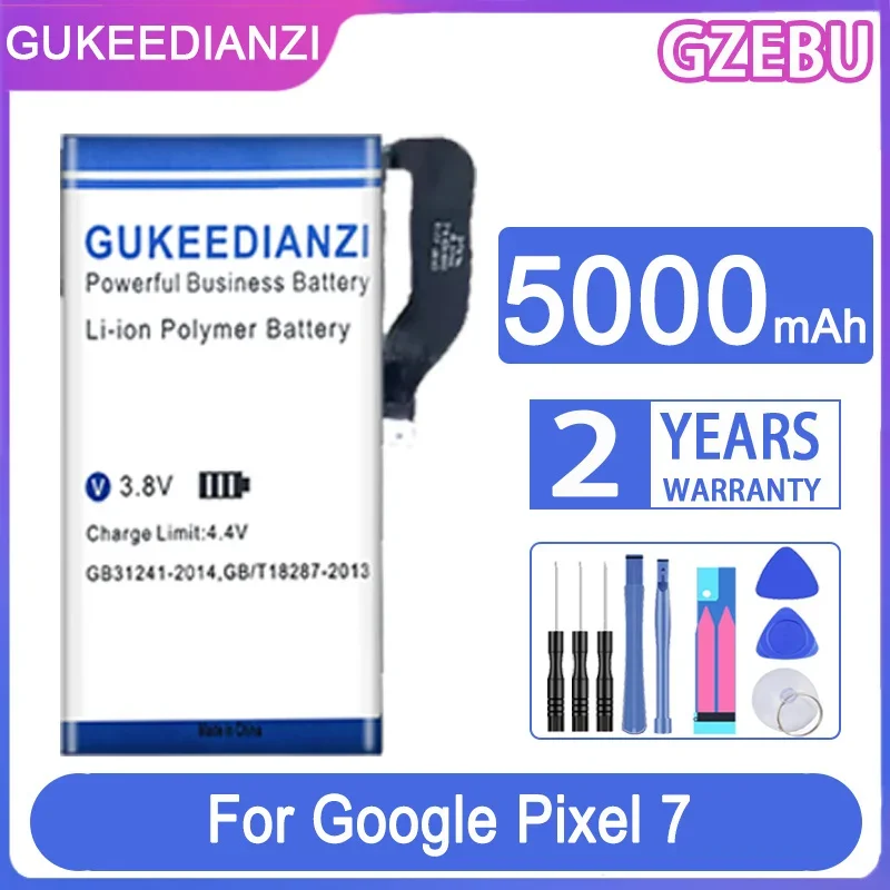 GUKEEDIANZI Replacement Battery GMF5Z GZEBU 5000mAh/5700mAh For HTC Google Pixel 7 Pro Pixel7