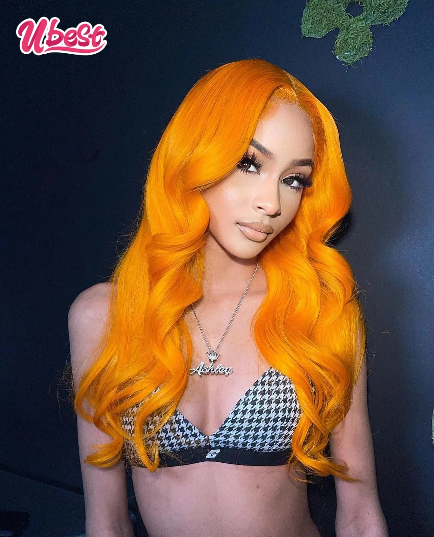 

Ubest Orange 613 Colored 13X6 100％ Human Hair Wigs Body Wave 13x4 Transparent Lace Front Human Hair Wigs for Women Remy Wigs