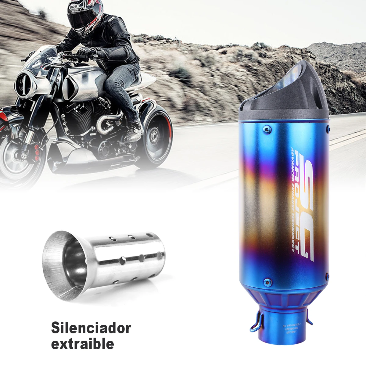 

1 piece stainless steel universal motorcycle exhaust pipe 51mm diameter suitable for most motorcycles including BMW