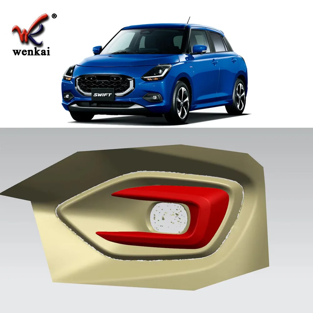 

For 2024 Suzuki Swift ZD ZC Series Accessories Front Bumper Fog Light Chrome Decoration Frame Upgrade Kit