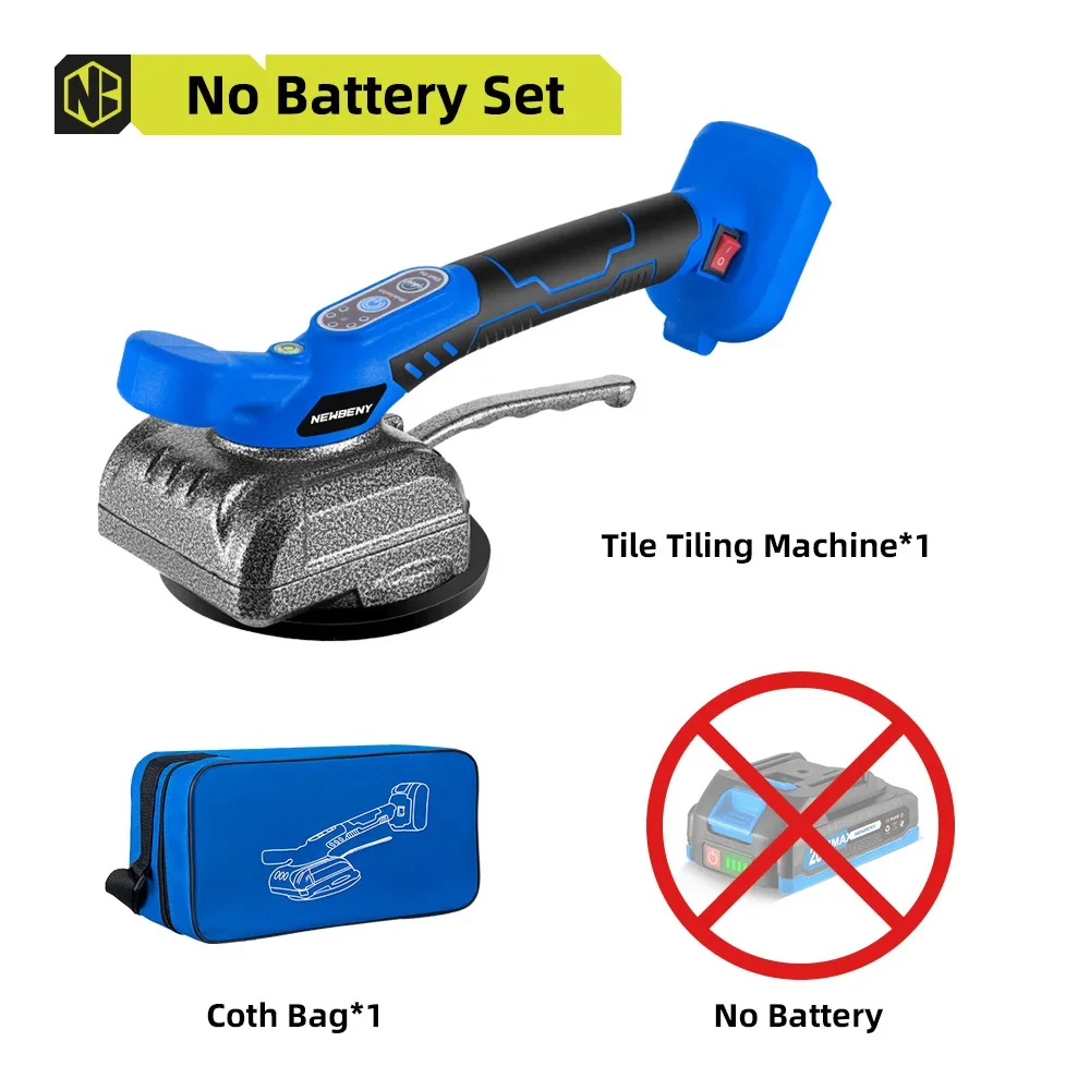 NEWBENY Cordless Tiles Tiling Machine 5 Gear Automatic Floor Vibrator Leveling Wall Tile Power Tool For Makita 18V Battery