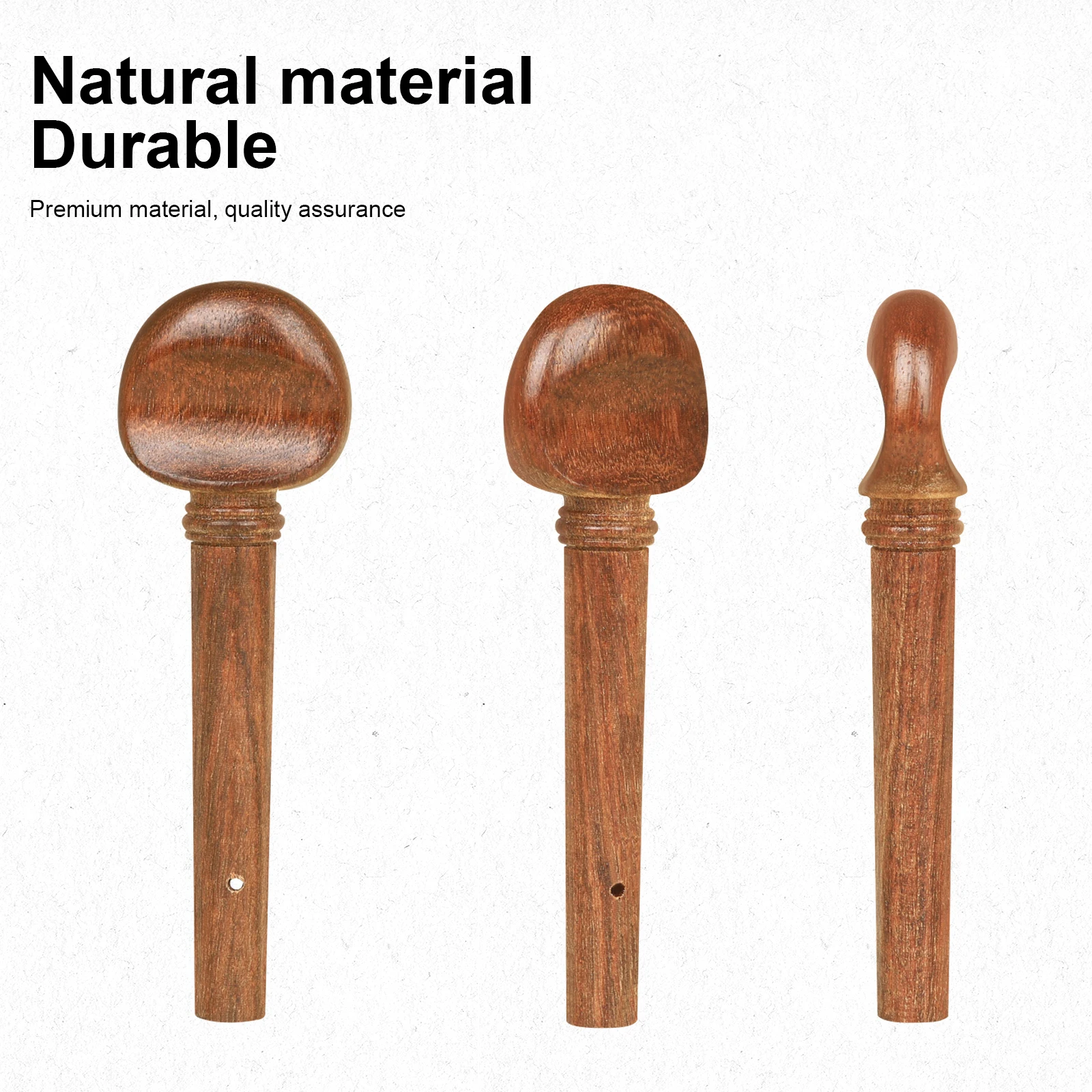 4/4 مجموعة أوتاد ضبط الكمان على الطراز العتيق منحوتة يدويًا من خشب الورد/الأبنوس ملحقات بديلة لسطح أملس للكمان