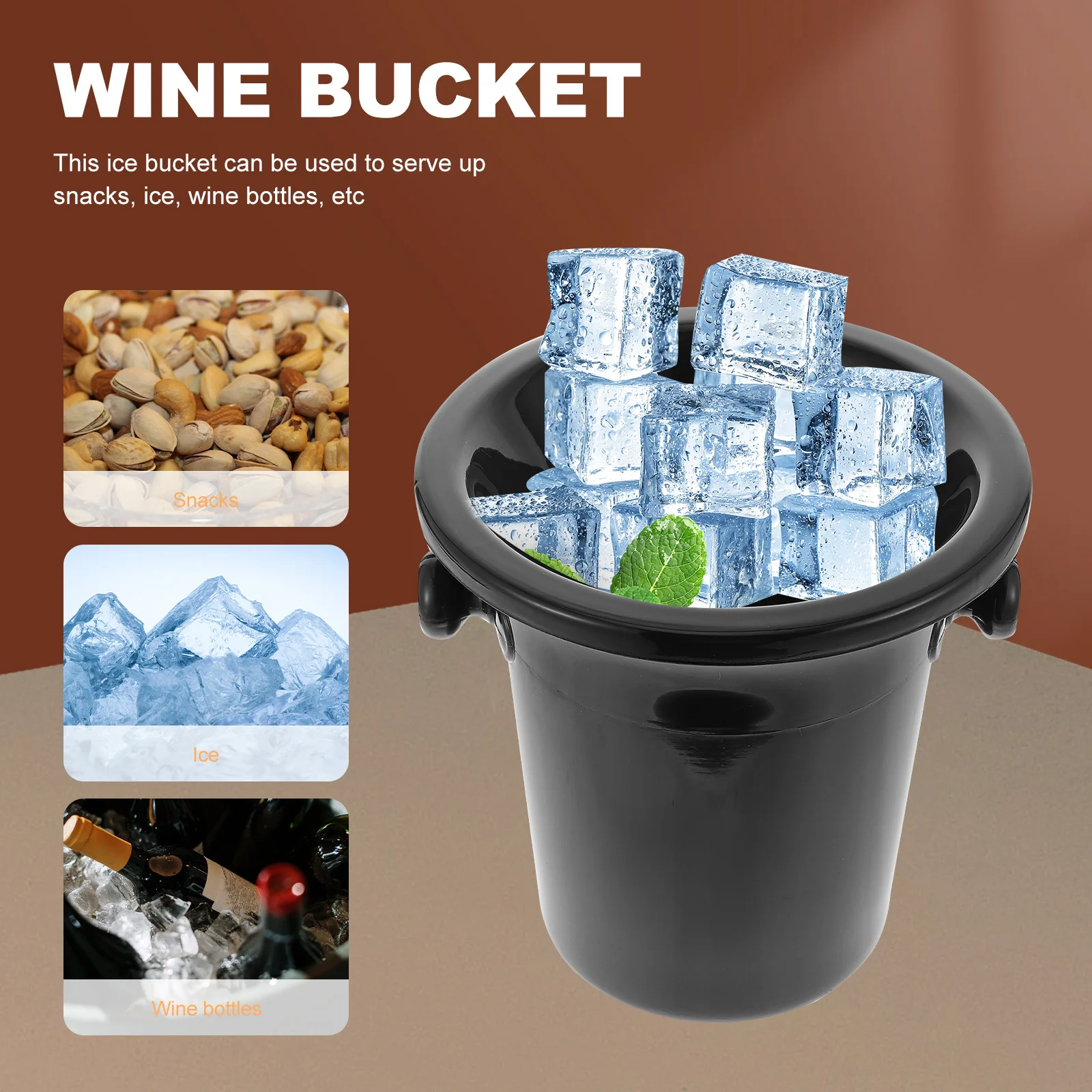 

2pcs Plastic Tasting Spittoon Ice Bucket Funnel Design Wine Dump Bucket For Tasting Parties Cellars Black Wine Spittoon