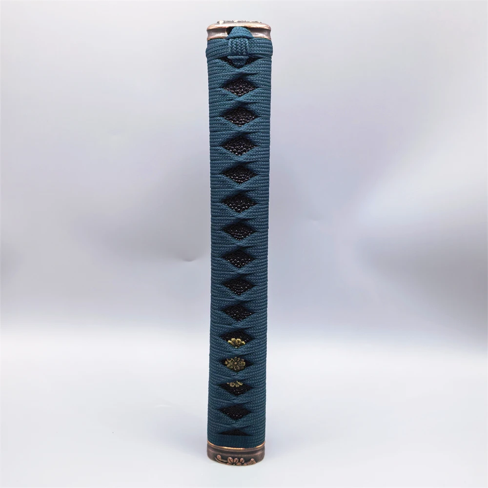 26cm Tsuka Handle Alloy Tsuba Brass Habaki Seppa Fittings For Japanese Samurai Sword Katana Wakizashi