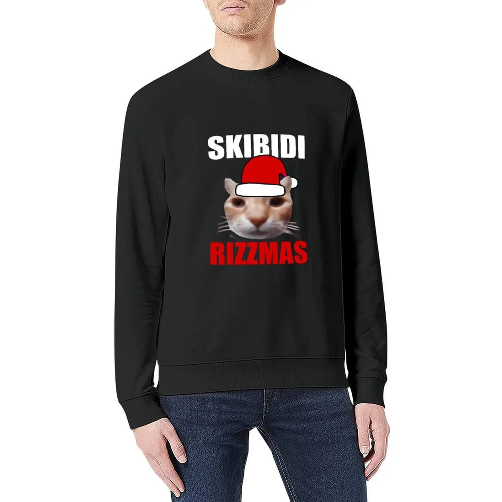 Skibidi Rizzmas بلوفر قطة منخفض الجودة للرجال سترة خريفية بدلة رياضية للرجال ملابس أنيمي جديدة في بلوزات
