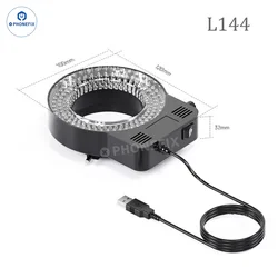 Mechanic 64 72 144 USB Ring Light Source For Industrial Stereo Microscopes Digital Camera Magnifiers LED Lamp Repair Tools