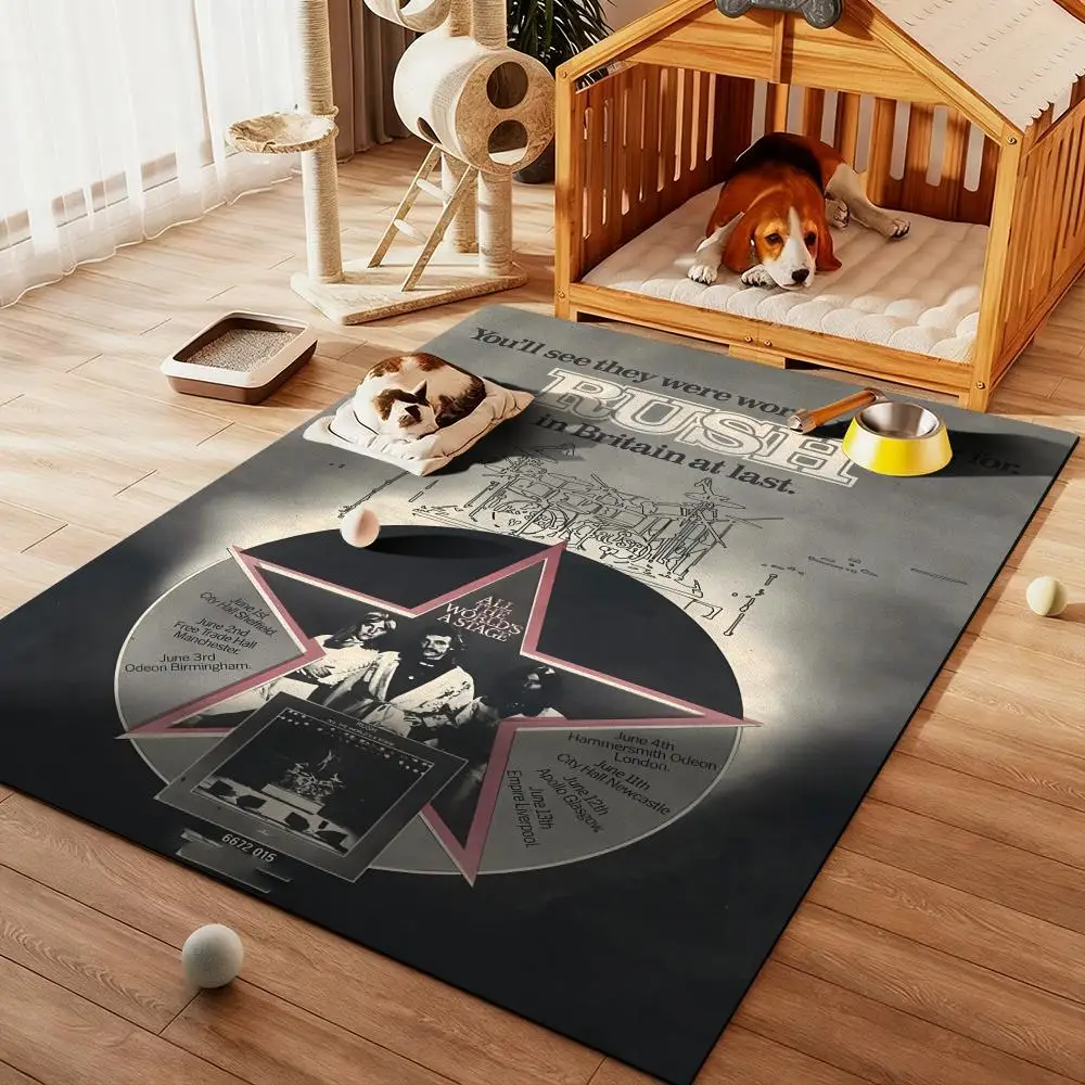 

cool Rock Band-r-Rushs Floor Mat Diatom Bath Mat Absorbent Quick Dry Non-Slip TPR Backing Soft Plush Draining Rugs
