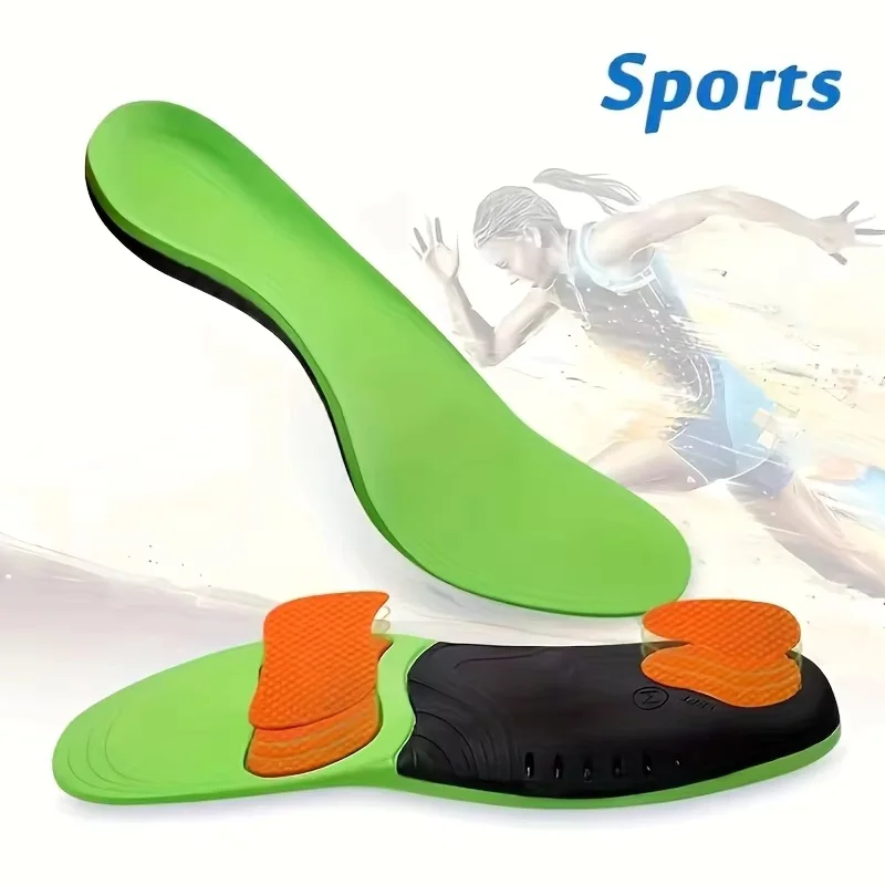 4 PCS Premium Insoles สําหรับฟุต PU Gel Shock Absorption Breathable สบายน้ําหนักเบาดูดซับเหงื่อรองเท้า Pads