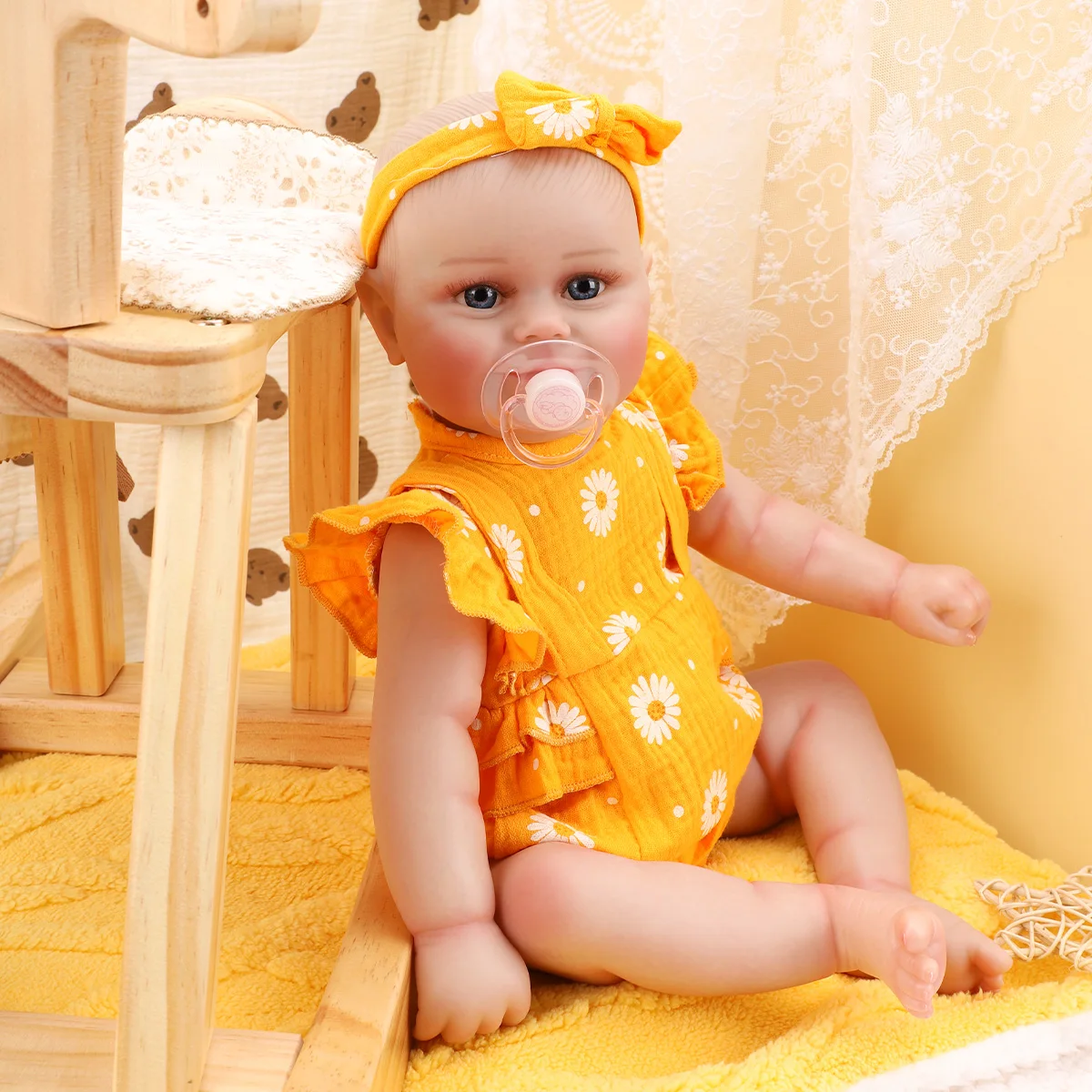 BRASTOY Baby Reborn Maddie Girl Doll 48cm جسم سيليكون، يمكن أن يأخذ الاستحمام، شحن البرازيل #2