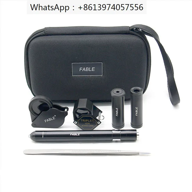 Fable Hot Sale Factory Direct Sale More Accuracy Pocket Tools in Leather Bag Outfit Mini Jewelry Toolkit Gem Toolkits Black Bag