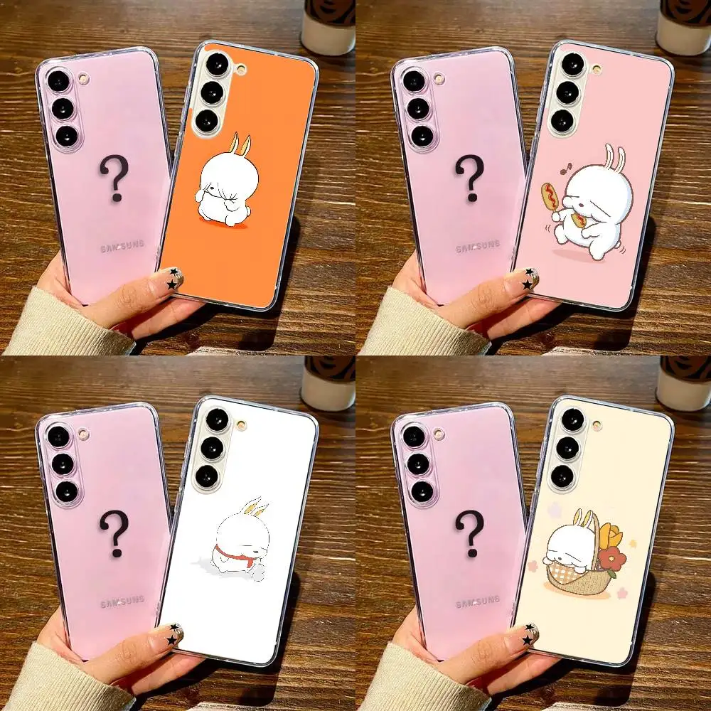 

1pc Korea Cute MashiMaro Phone Case For SamsungS25,24,21,22,23,30,Ultra,20,Plus,Fe,Lite,Note,10,9,5G Transparent Cover