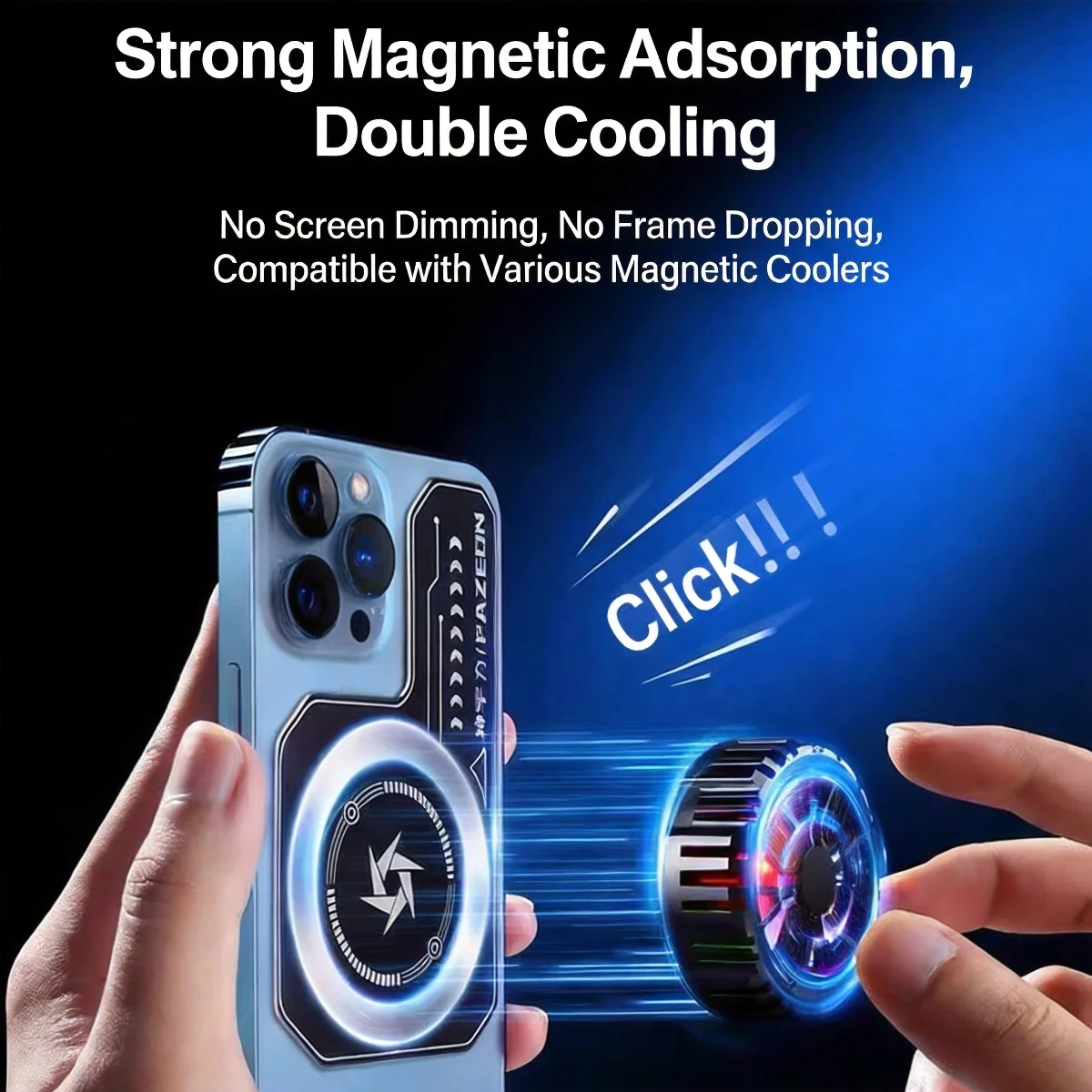 Magnetic Semiconductor Cooling Plate Heat Sink Expend for Cooling Fans Gaming Cell Phone Cooler Radiator Radiating Sticker