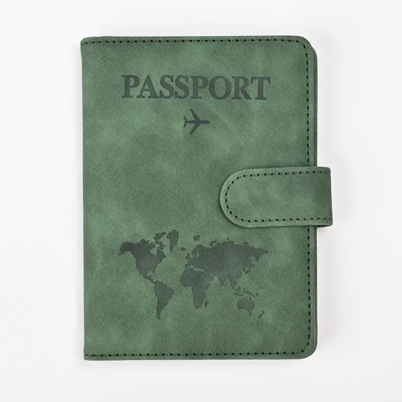 2024 new cross-border anti-magnetic RFID map multi-functional passport holder, ticket holder, card holder, travel wallet