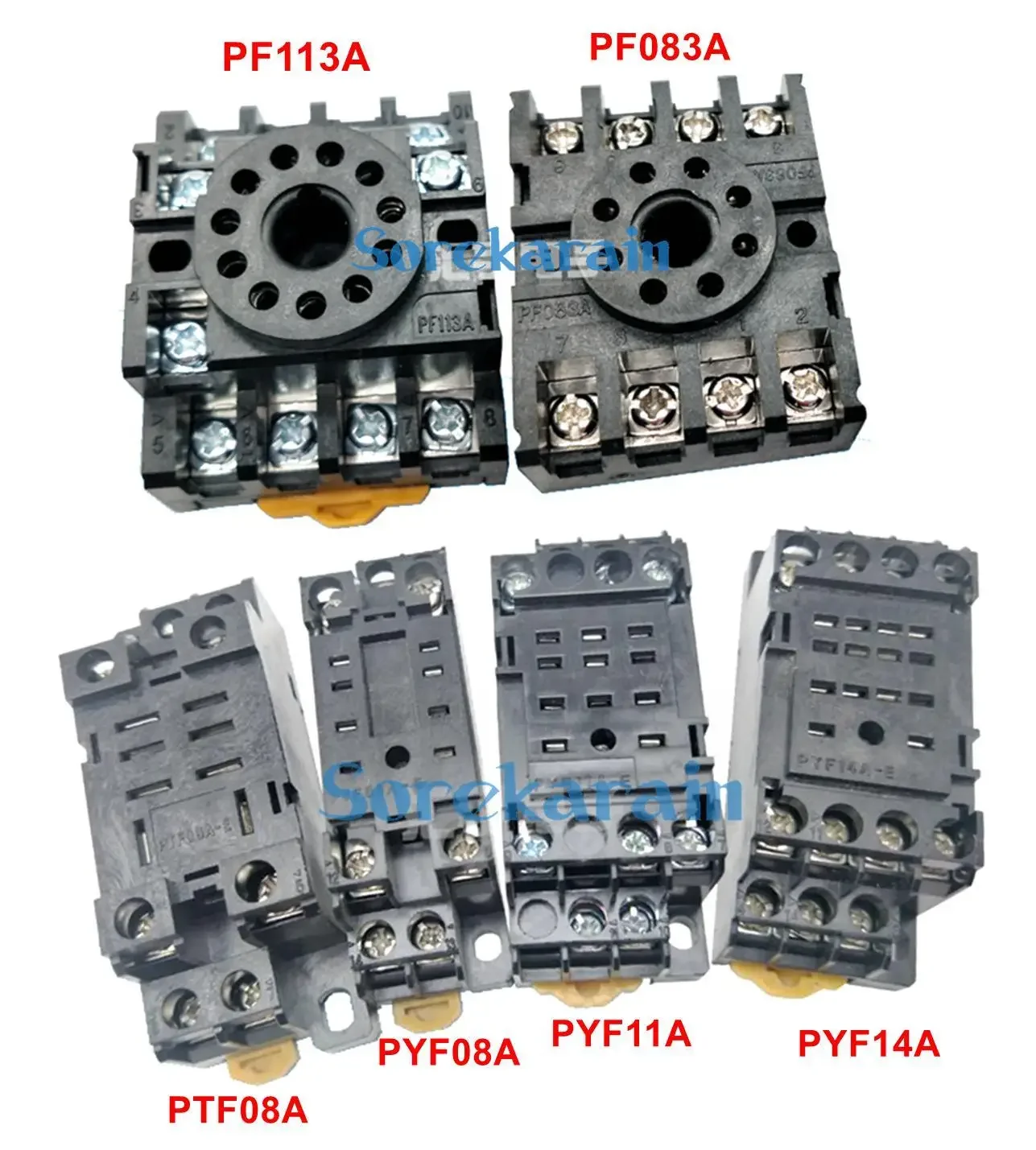 Podstawa gniazda PYF08A PYF11A PYF14A PTF08A PF113A PF083A 8 pinów 11 pinów 14 pinów do przekaźnika Timer MY2NJ MY3NJ MY4NY ST3PF AH3-3