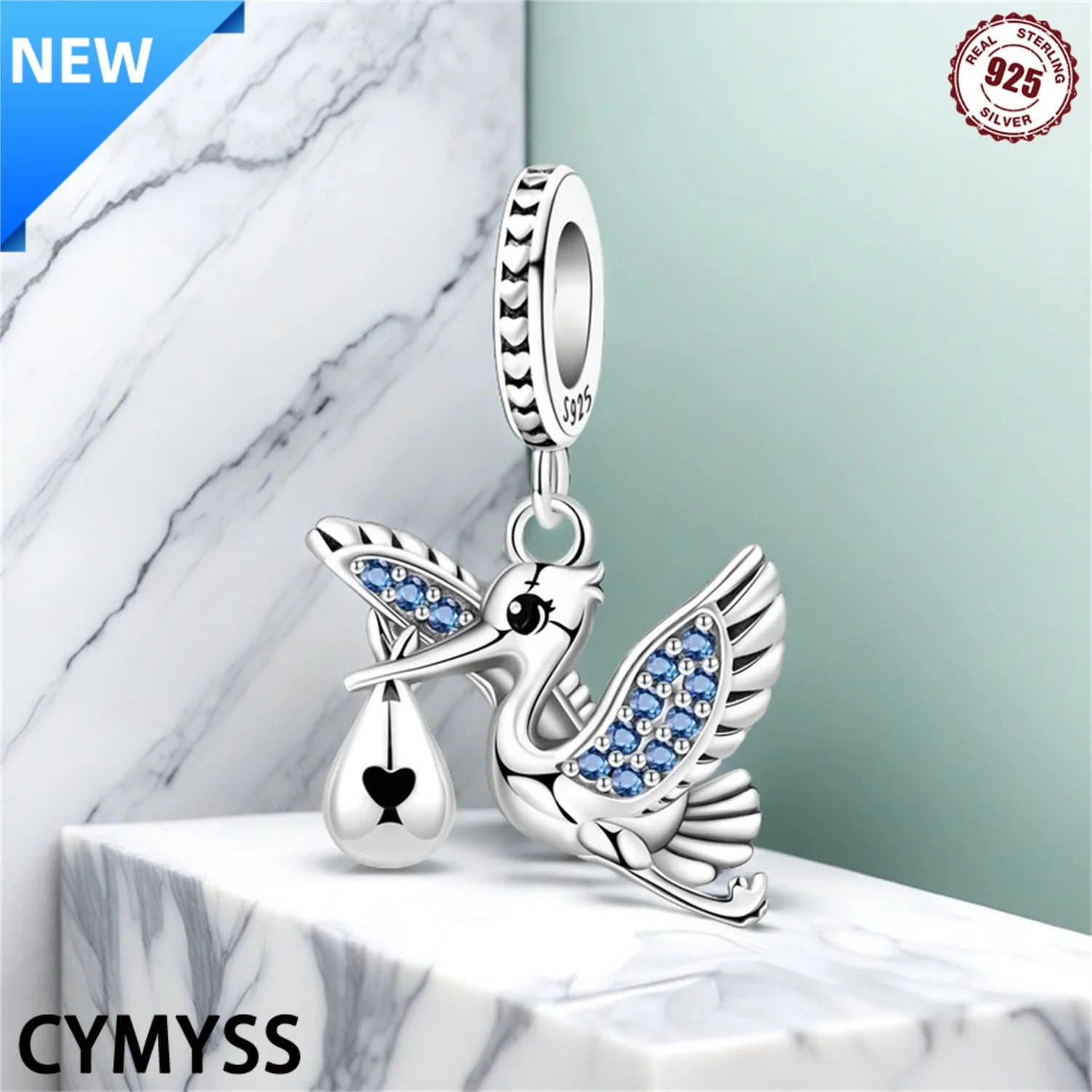 

CYMYSS 2025 New 925 Pure Silver Fairy Tale Magpie Bead Women's Pendant Suitable For Wedding Jewelry Gifts Charm Pendant