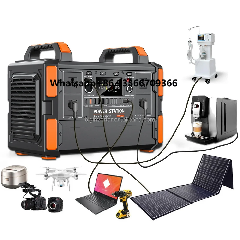 

1200W Portable Powerstation 1008Wh Lithium Ion Battery Solar Generator With 200w Solar Panel One Sets for Home Power Supply