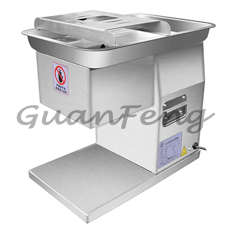 Stainless‑Steel Automatic Electric Meat Slicer, Table‑Top  Fish Slicing Machine, Home‑Use Vegetable Cutter and Meat Grinder