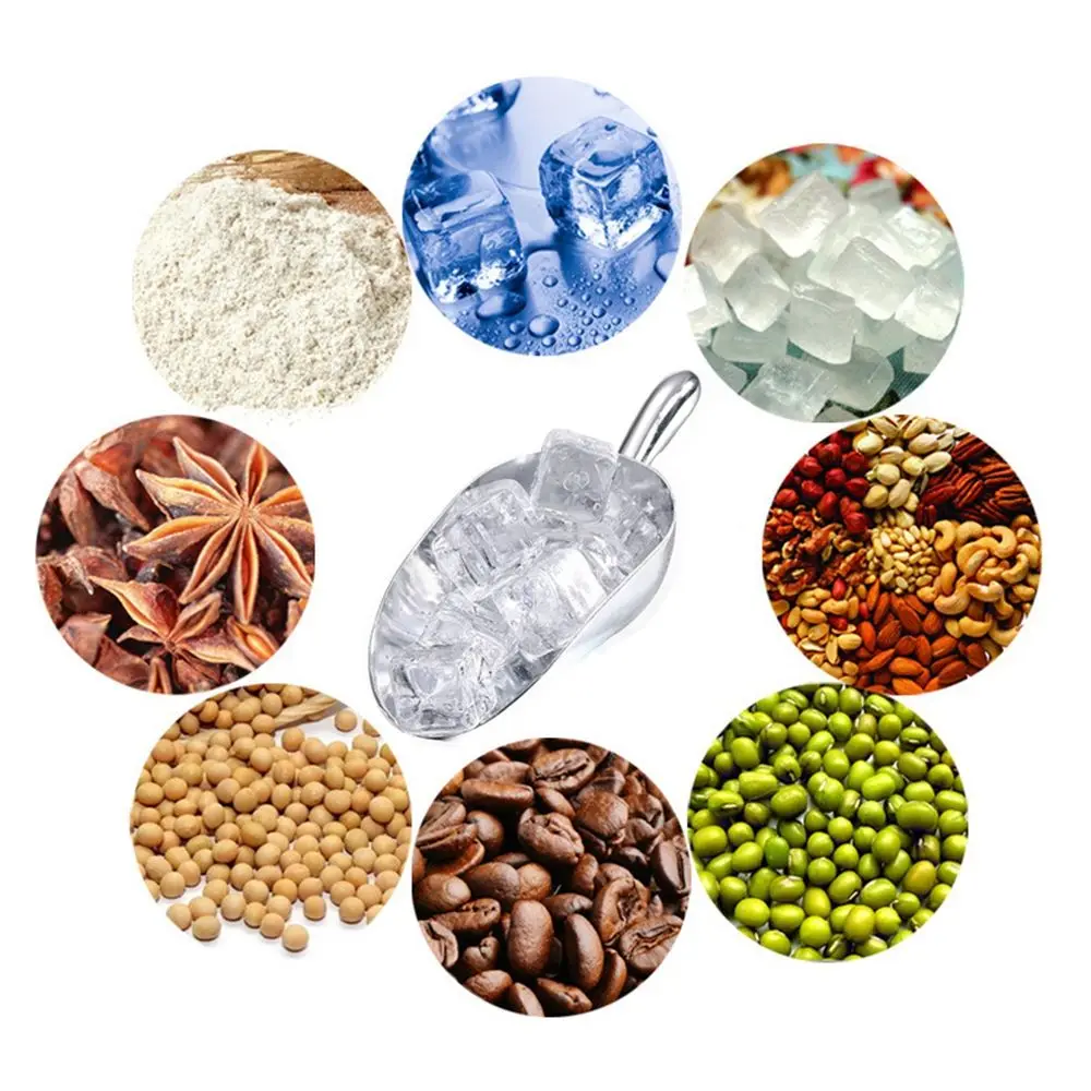 

Alloy Ergonomic Handle Ice Scraper Kitchen Gadget for Ice Grain Bar Tool Coffee Beans Spoon Ice Scoop Food Scoop Grain Shovel