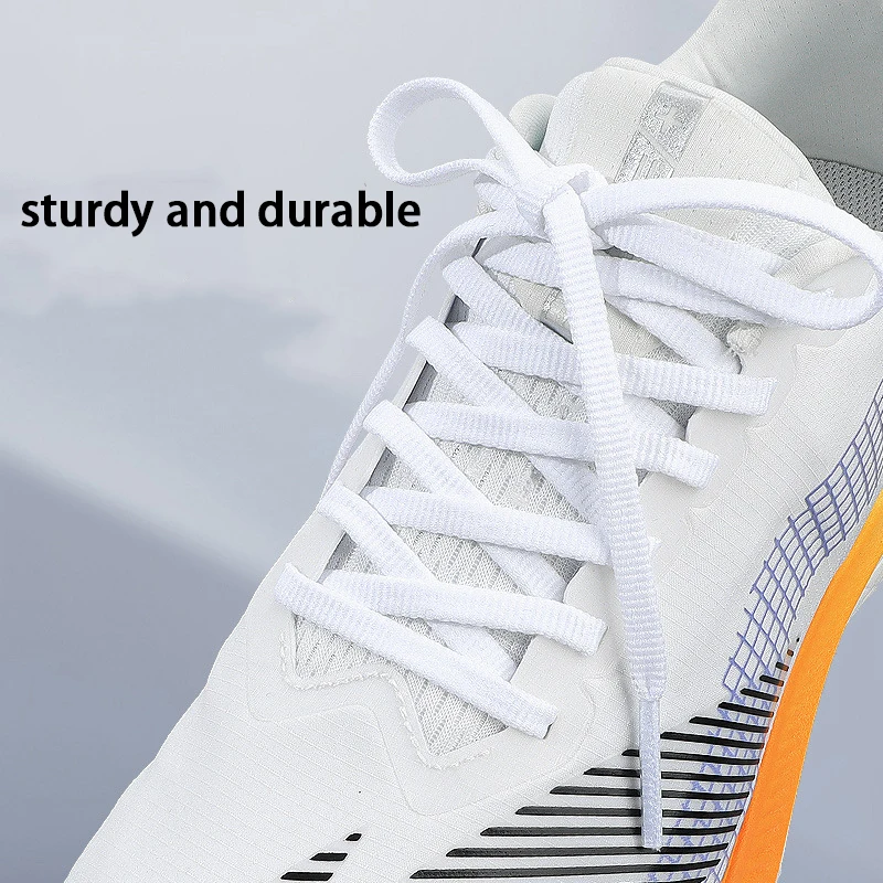 White Black Quality shoelaces Classic solid color laces Shoelaces Basketball 6mm Width Flat Shoelace 2Pcs/6Pcs/10Pcs