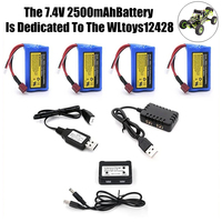 7.4V  LiPo BatteryRC Car 2500mAh 2s Lipo BatteryFor WLtoys 12428 12429 12402-A  104009 SCY 16103 16102 16101 JJRC Q130