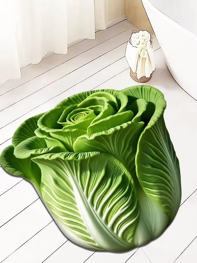 

3D Floral Shaped Doormat Anti-Slip Kitchen Bathroom Absorbent Quick Dry Home Use Floor Mat DQE Diqier Natural Rubber Mat