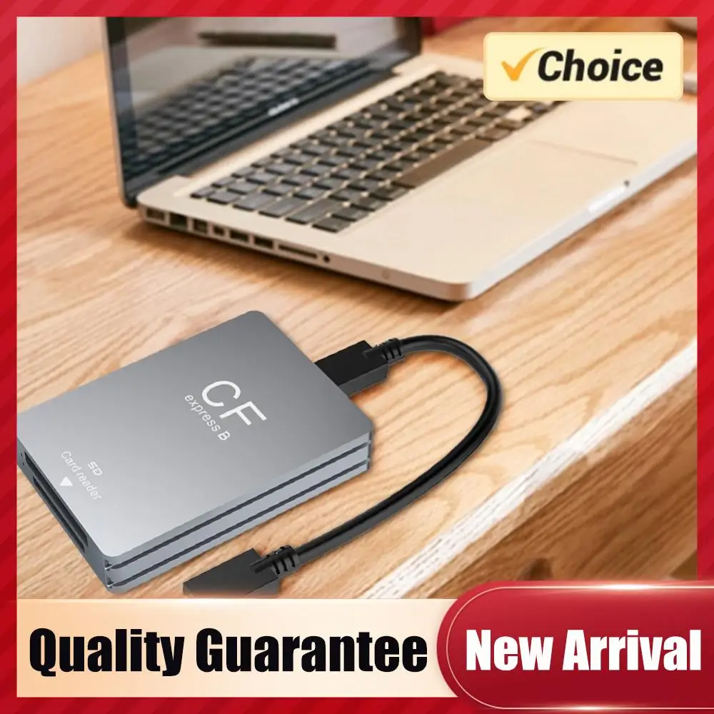 

2 in 1 CFexpress Type B&SD Card Reader Portable CF Express Reader USB 3.2 10Gbps Dual-Slot with USB C To USB C/A Cable for SLR