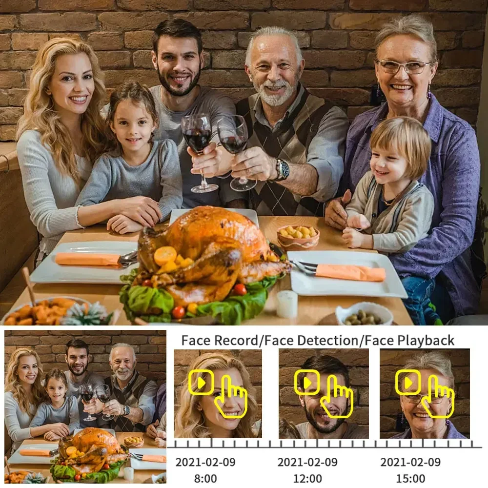 4K AHD قبة كاميرا تلفزيونات الدوائر المغلقة نظام الأمن عدة 8CH DVR داخلي المنزل اللون للرؤية الليلية كاميرا السقف نظام مراقبة الفيديو 4CH #2