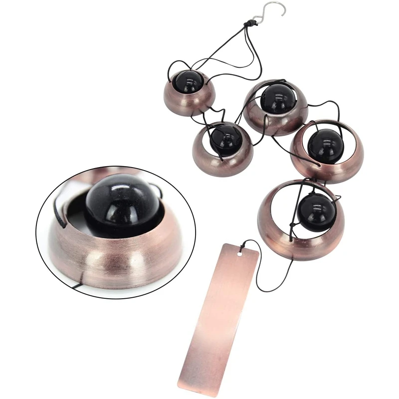 Bell Wind Chimes Temple Wind Bell With 5 Bells,Feng Shui Wind Chime For Home Yard Outdoor Decoration Memorial Wind Chime
