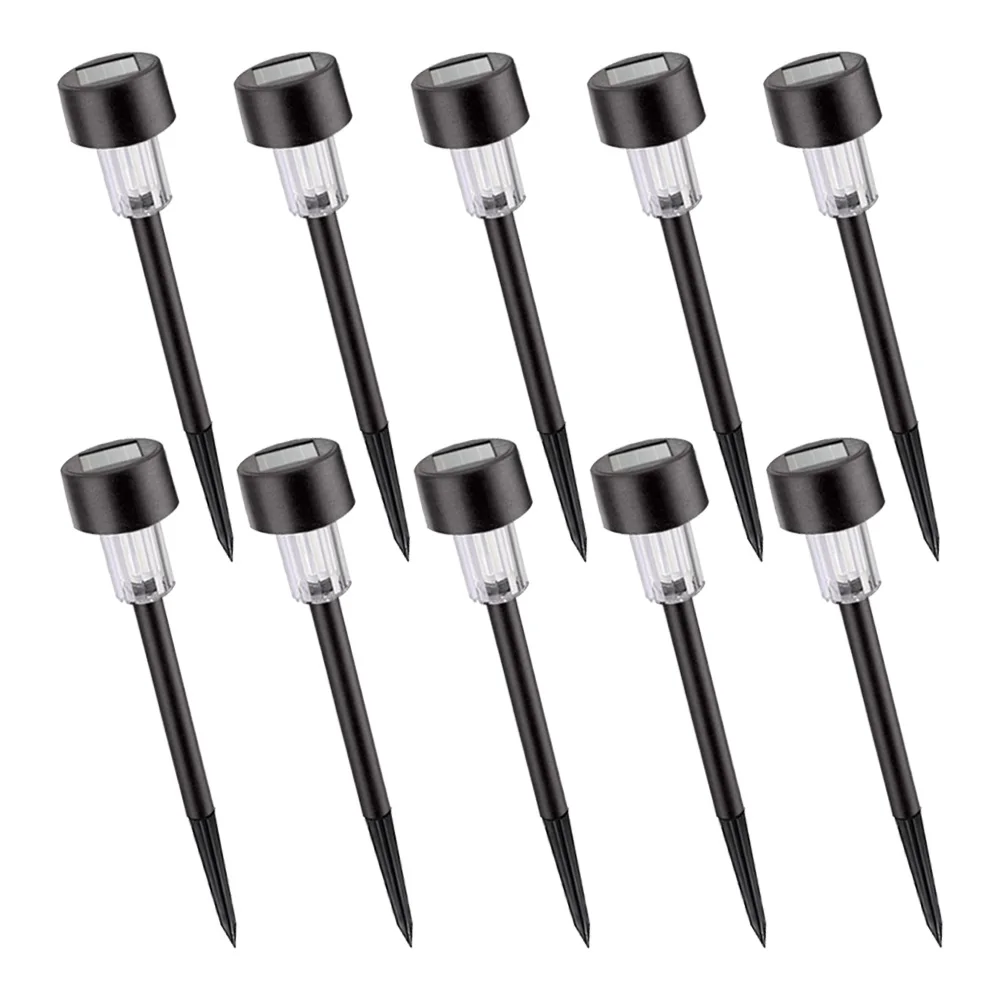 

10pcs Solar Garden Lights LED Stake Lamps for Yard Path Pool Outdoor Decorative Lighting Lawn Patios Deck Events Waterproof