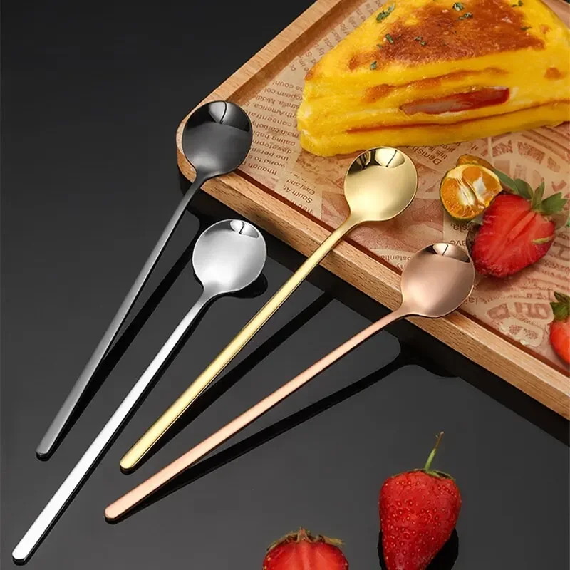 Good-looking Gold Ladle Spoon Dinnerware Set Stainless Steel Spoon Coffee Spoon Dinnerware Set Holiday Kitchen Dinnerware Gift