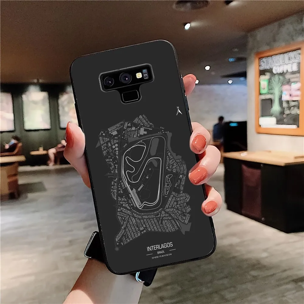 F1 Race Track Prints Phone Case For Samsung Note 8 9 10 20 Pro Plus Lite M 10 11 20 30 21 31 51 A 21 22 42 02 03