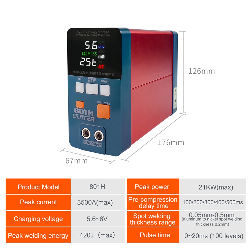 3500A 801H High Current Pulse Spot Welding Machine Lithium Iron Phosphate Batteries Can Be Welded Welding Aluminum And Nickel