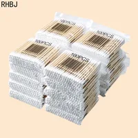 100/300/500/1000 Uds hisopo de algodón de doble cabeza maquillaje de mujer punta de bastoncillos de algodón para palos de madera limpieza de nariz y oídos herramientas de cuidado de la salud