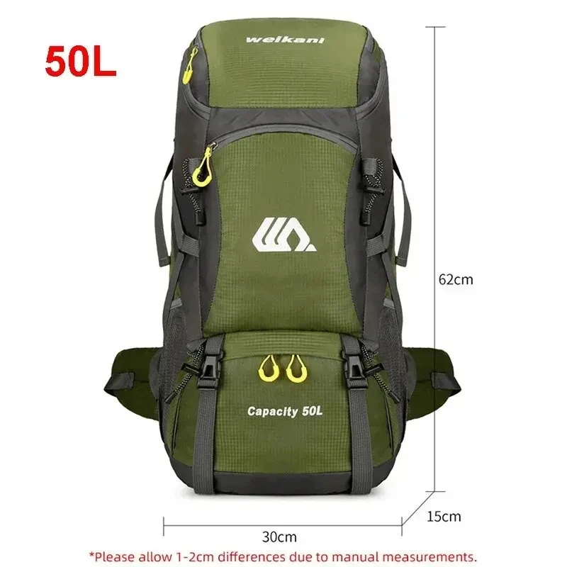 50L Large Travel Sports Bag Camping Hiking Outdoor Mountaineering Tourist Backpack Trekking Shoulder Rucksack For Men Women