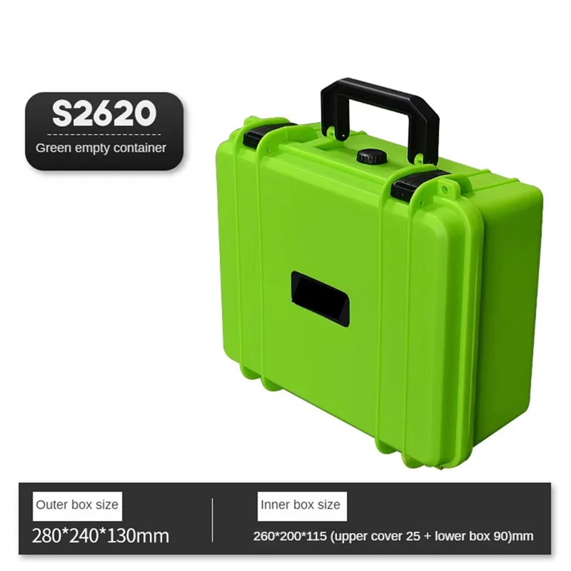 AT05-funda rígida de plástico gruesa portátil para maleta, caja de almacenamiento de instrumentos, equipo de gran capacidad, caja de herramientas con esponja