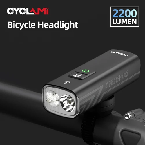 Imagen 2 del producto CYCLAMI MTB bicicleta de carretera lámpara frontal 1200 2000 lúmenes 4500mAh luz impermeable advertencia gran angular faro de inundación