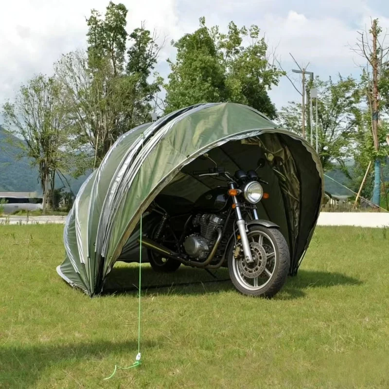 

Motorcycle Bike Tent Adjustable Sun Rain Cover UV Protection Outdoor Shelter