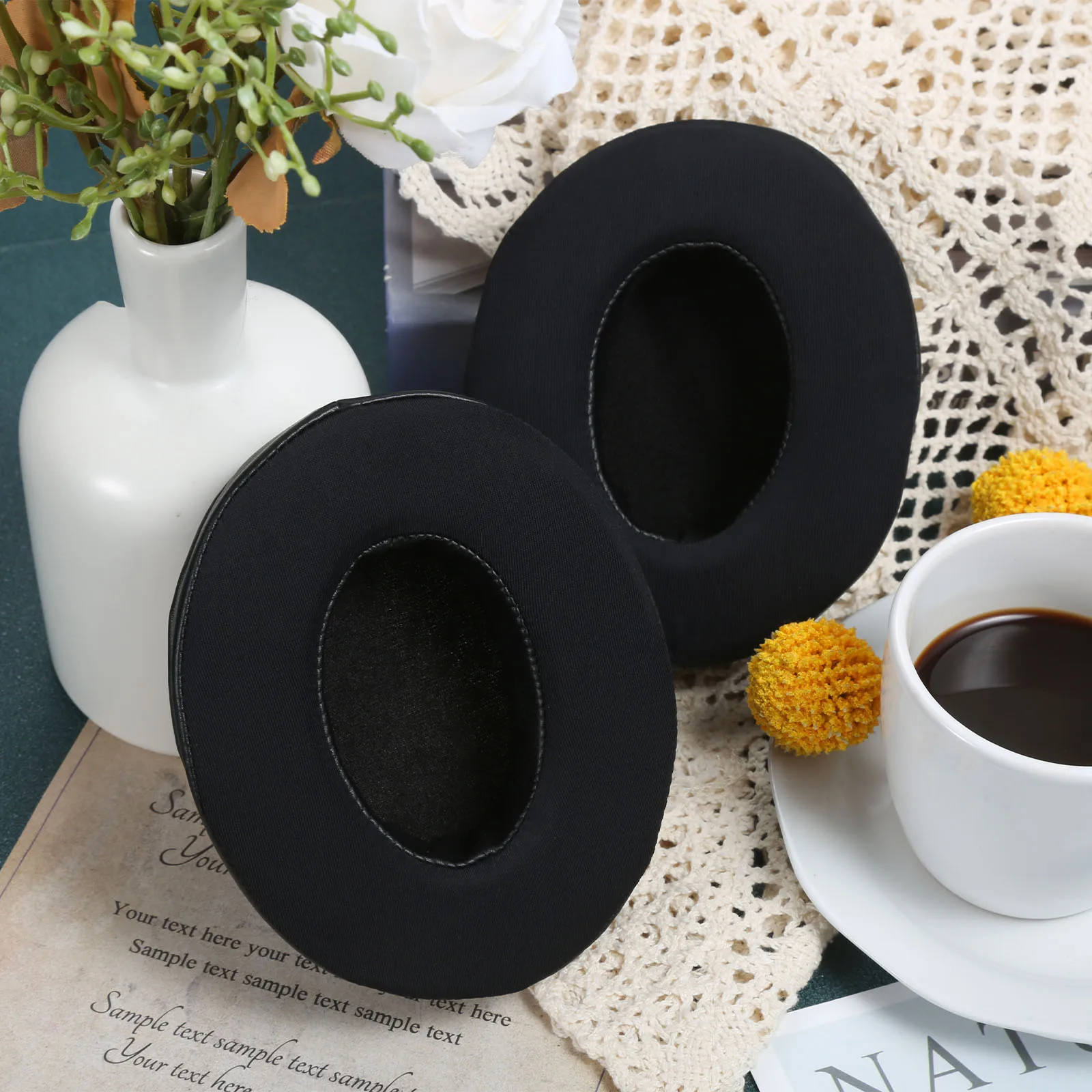 2 pz/paia cuffie auricolari di ricambio, copertura protettiva per cuffie montata sulla testa, per cuffie Sony MDR-7506 MDR-V7 MDR-CD900ST