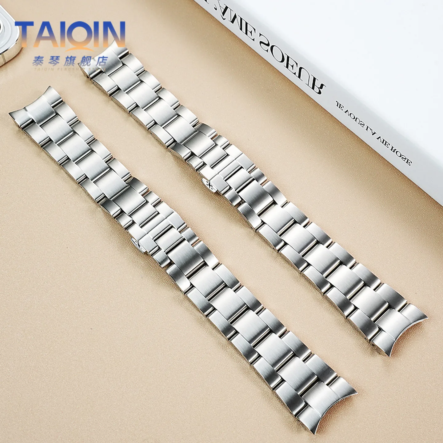 واجهة منحنية حزام معدني MIDO M005.614 MULTIFORT سلسلة حزام (استيك) ساعة مع سوار الفولاذ المقاوم للصدأ للرجال بيند معصمه 23 مللي متر