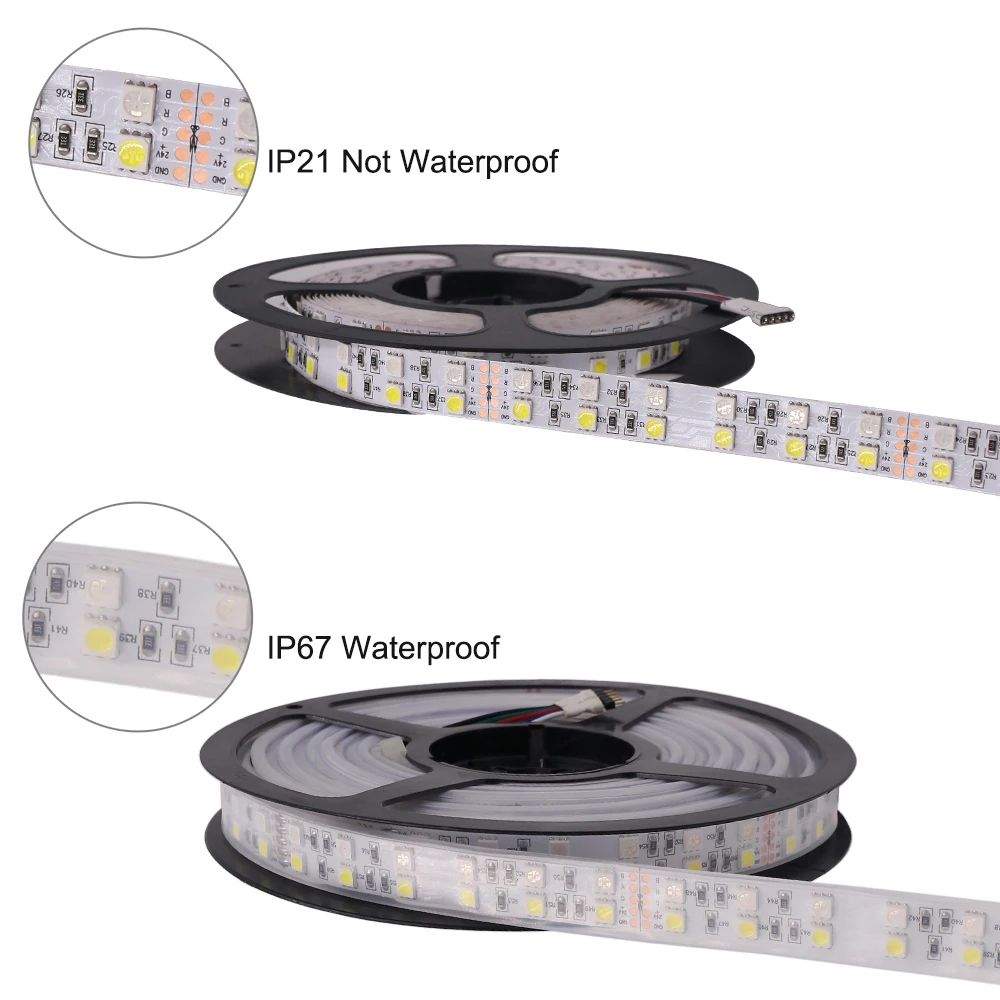 5M 12V 24V 5050 Led Strip Licht Dubbele Rij Ultra Bright 120Leds/M Waterdichte Verlichting decoratie Led Tape Licht Rgbw Rgbww Wit