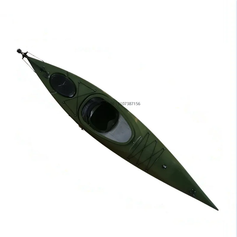 

High quality sitting single boat ocean canoe fishing kayak, free accessories