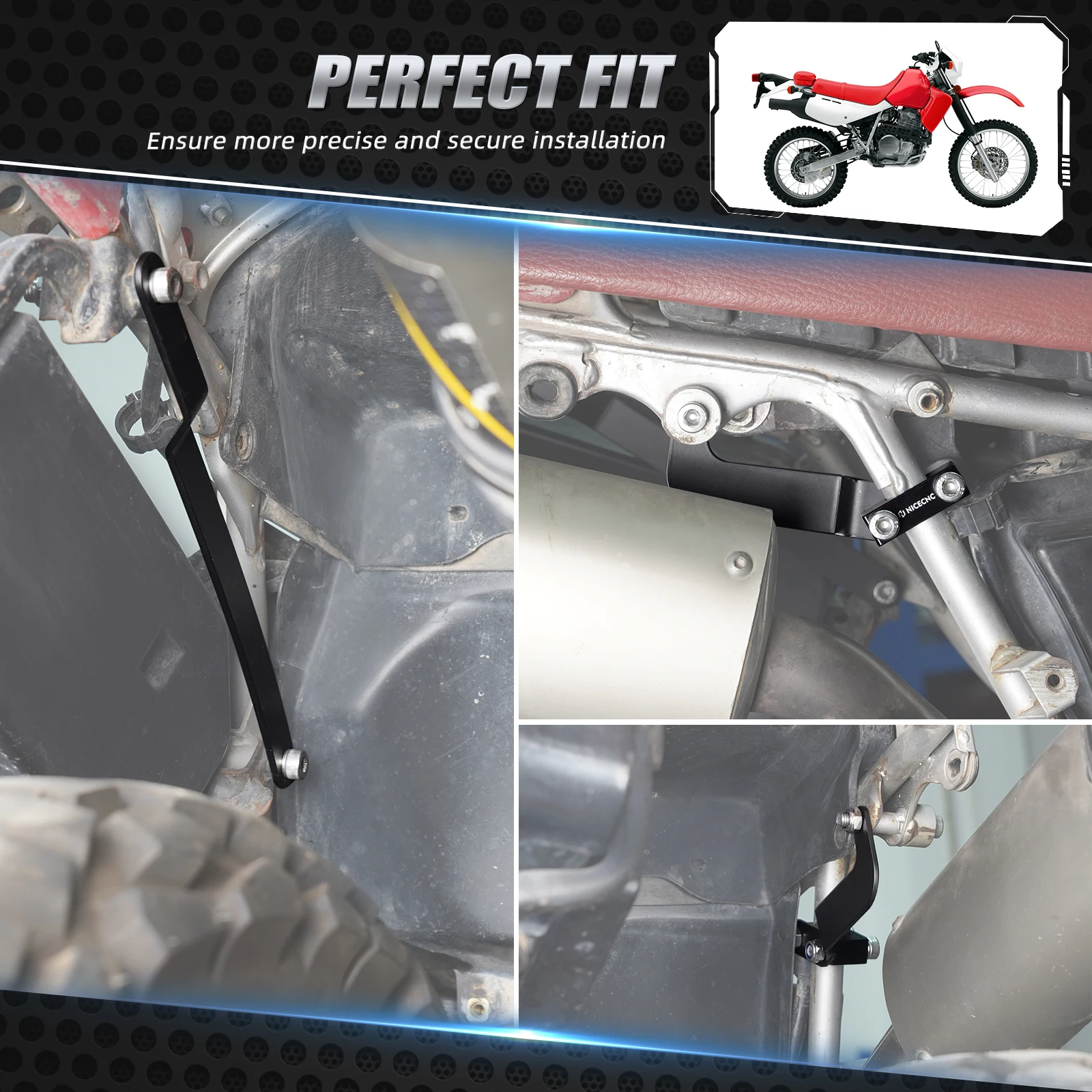 NICECNC For 1993-2025 Honda XR650L XR 650L Motorcycle Rear Subframe Support Reinforced Arm Stiffener Kit 2024 2023 2022 XR 650 L