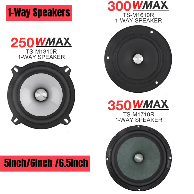 1Piece 5/ 6/ 6.5 Inch 250W 300W 350W Car HiFi Coaxial Speaker Vehicle Door Auto Audio Music Stereo Full Range Frequency Speakers