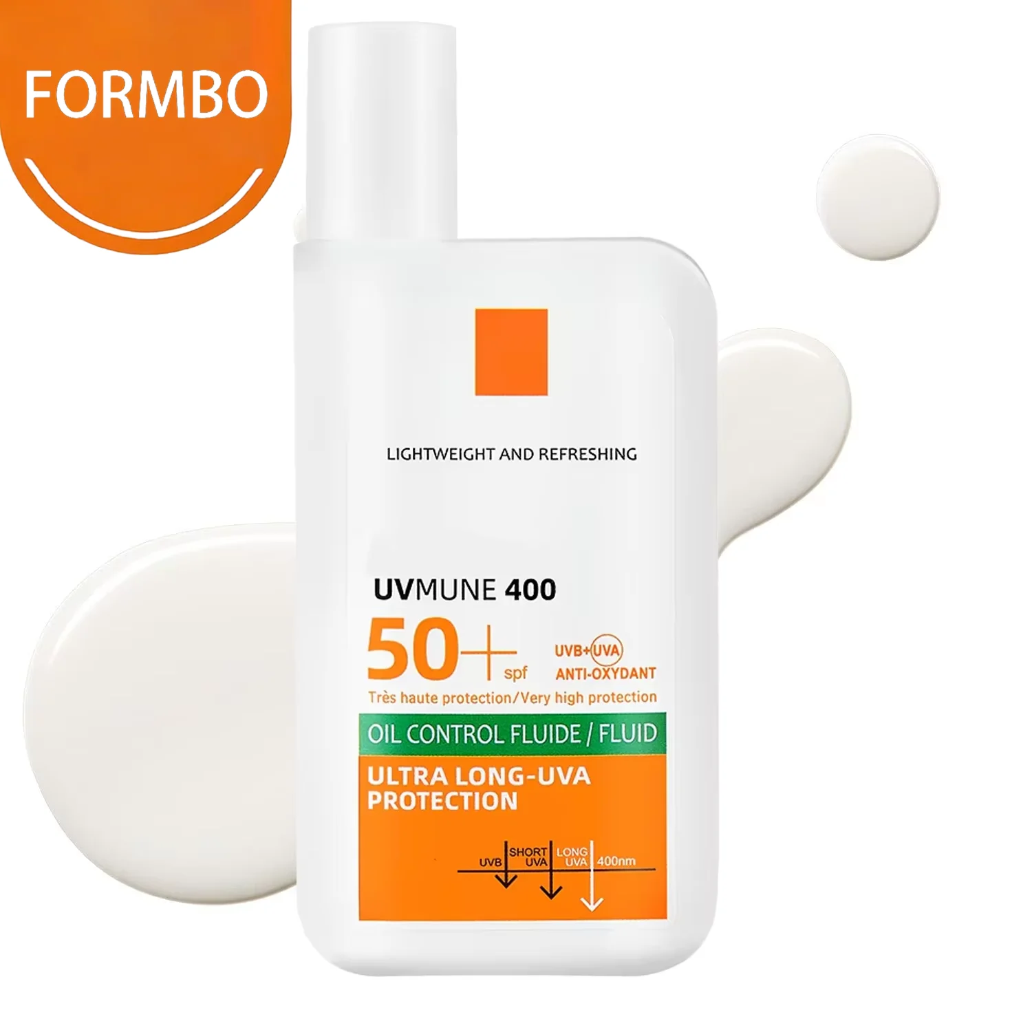 Protector Solar SPF50+ Ligero, No Grasoso, Protección UV para Rostro y Cuerpo, Hidratante, Refrescante, Defensa Contra Quemaduras Solares
